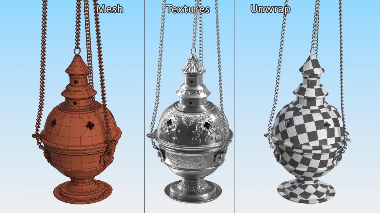 3D model Church Censer Silver