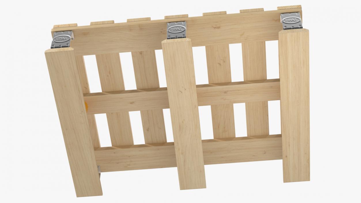 3D model Wooden EPAL Euro 7 Half Pallet