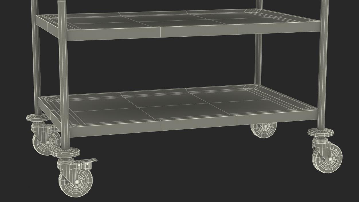 3D model Serving Trolley with Tray