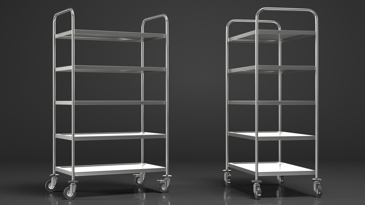 3D model Serving Trolley with Tray