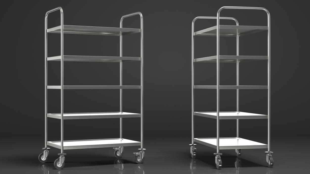 3D model Serving Trolley with Tray