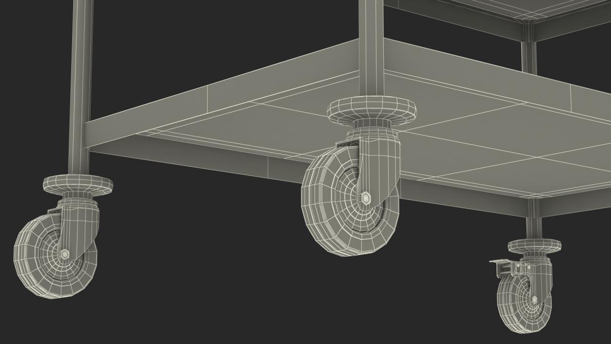 3D model Serving Trolley with Tray