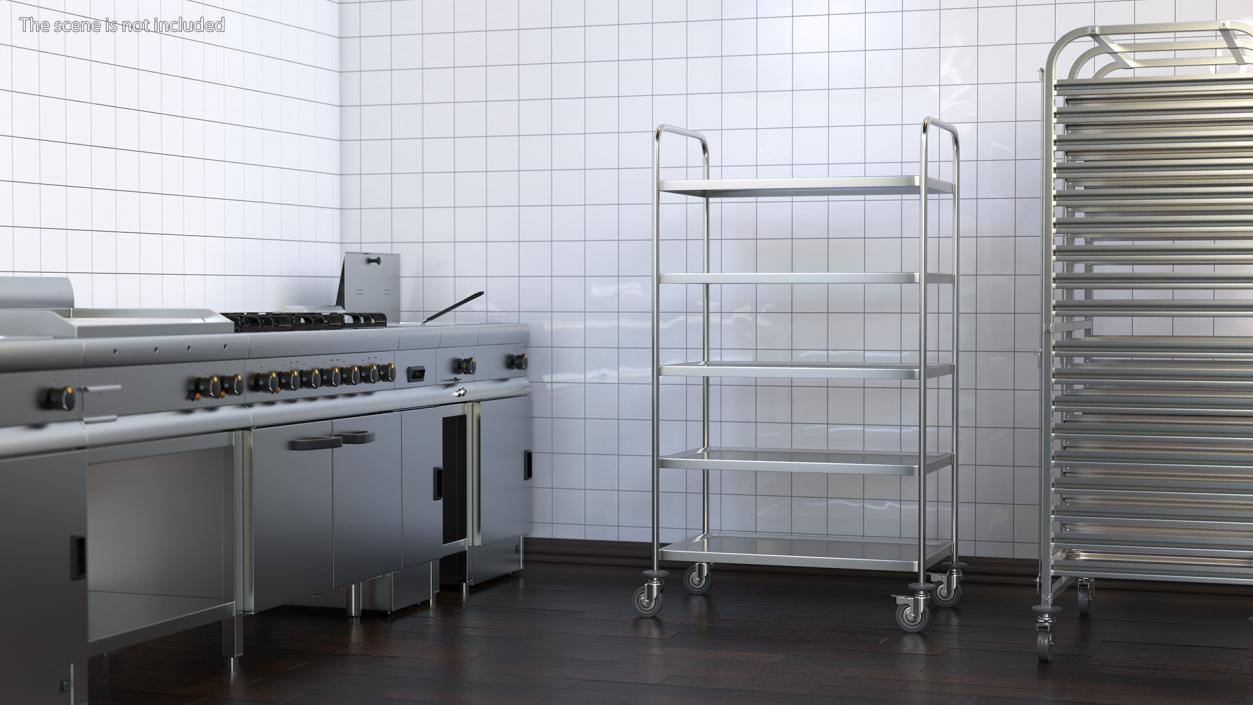 3D model Serving Trolley with Tray