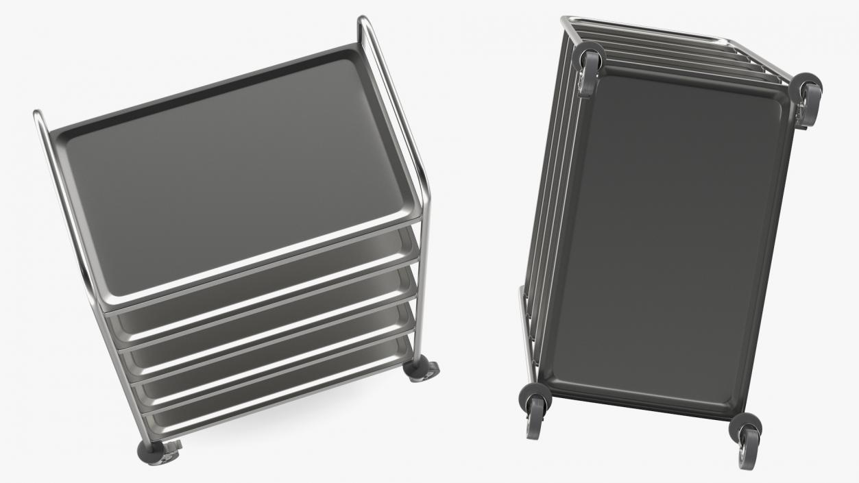 3D model Serving Trolley with Tray