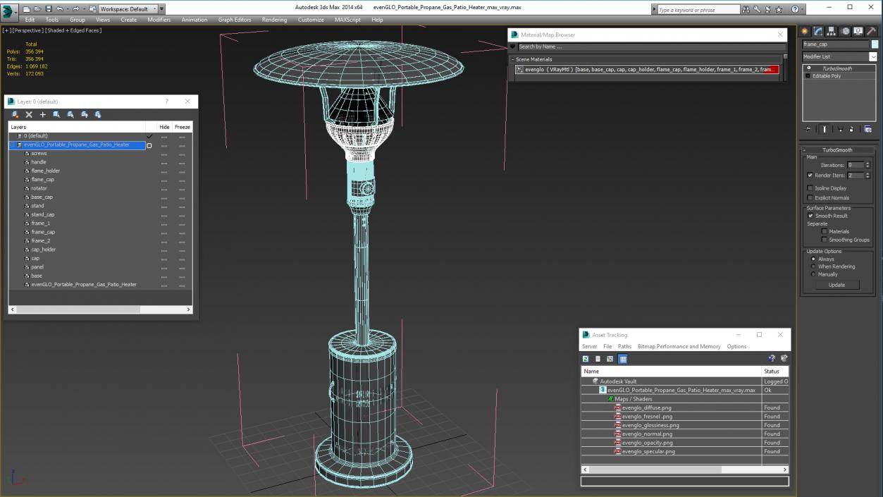 3D evenGLO Portable Propane Gas Patio Heater