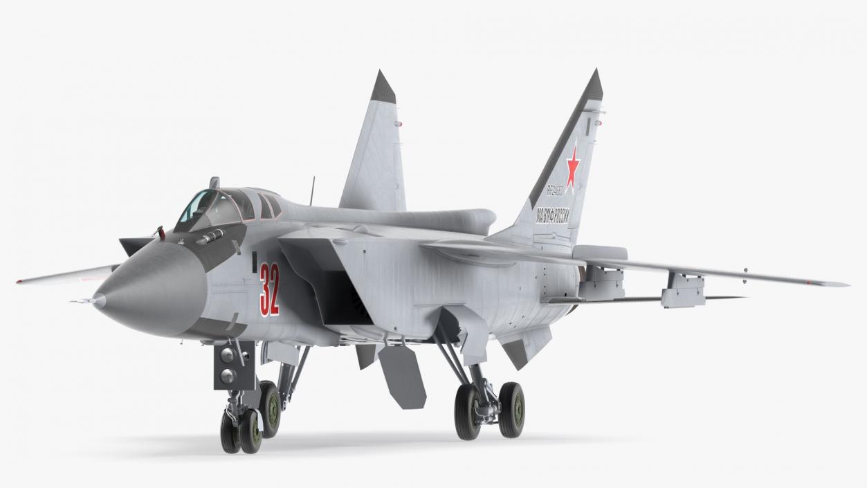 Mikoyan MiG-31 Supersonic Interceptor Aircraft Rigged for Cinema 4D 3D