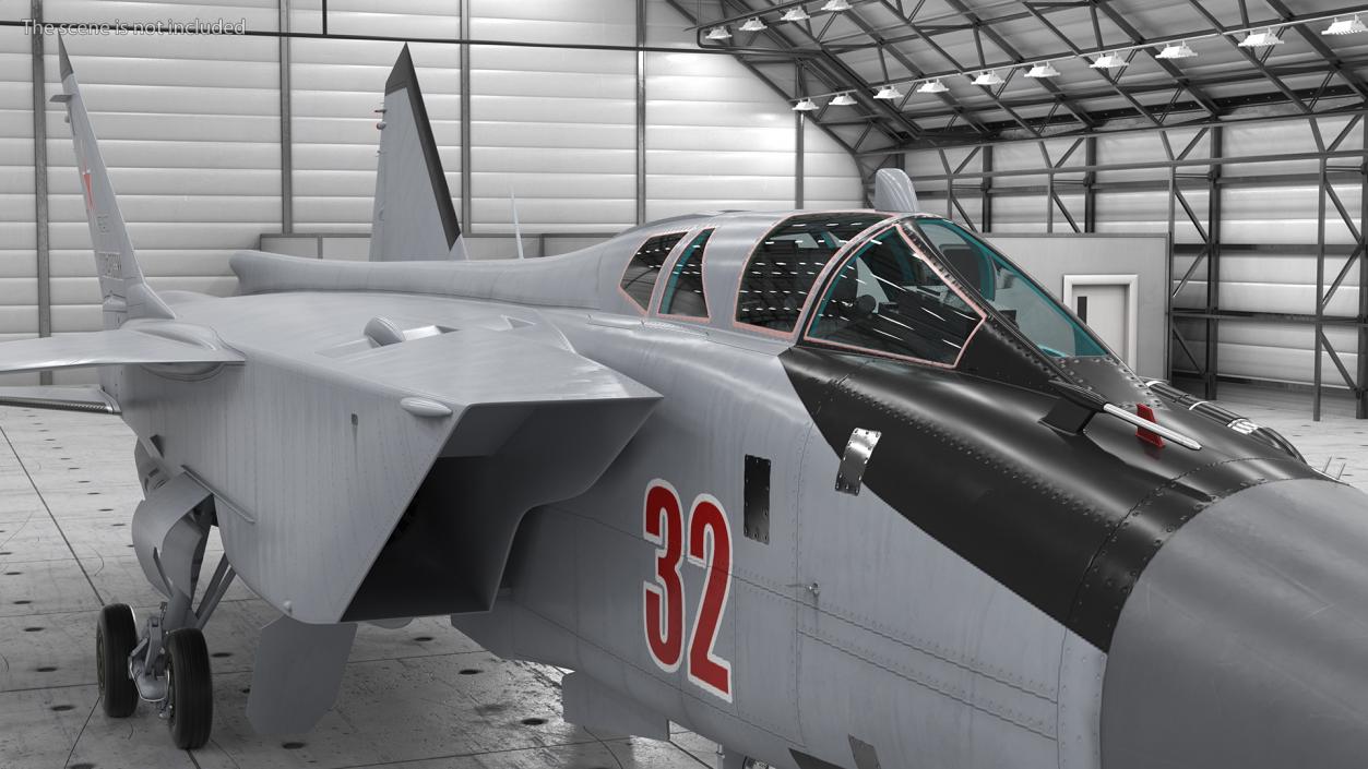 Mikoyan MiG-31 Supersonic Interceptor Aircraft Rigged for Cinema 4D 3D