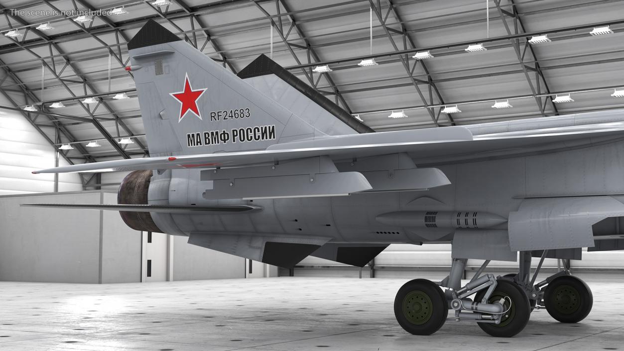 Mikoyan MiG-31 Supersonic Interceptor Aircraft Rigged for Cinema 4D 3D