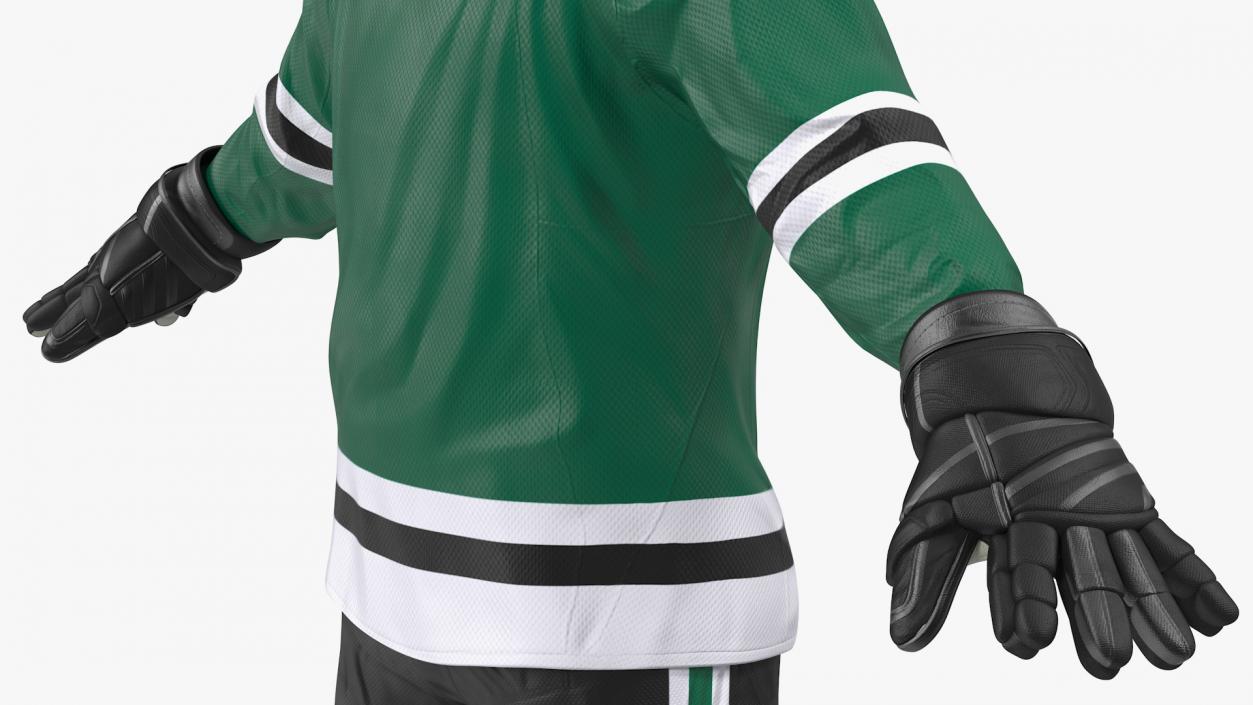 Hockey Player Green 3D model