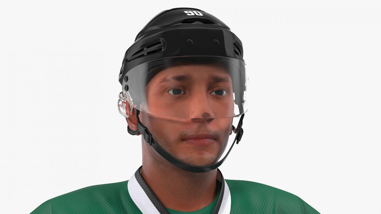 Hockey Player Green 3D model