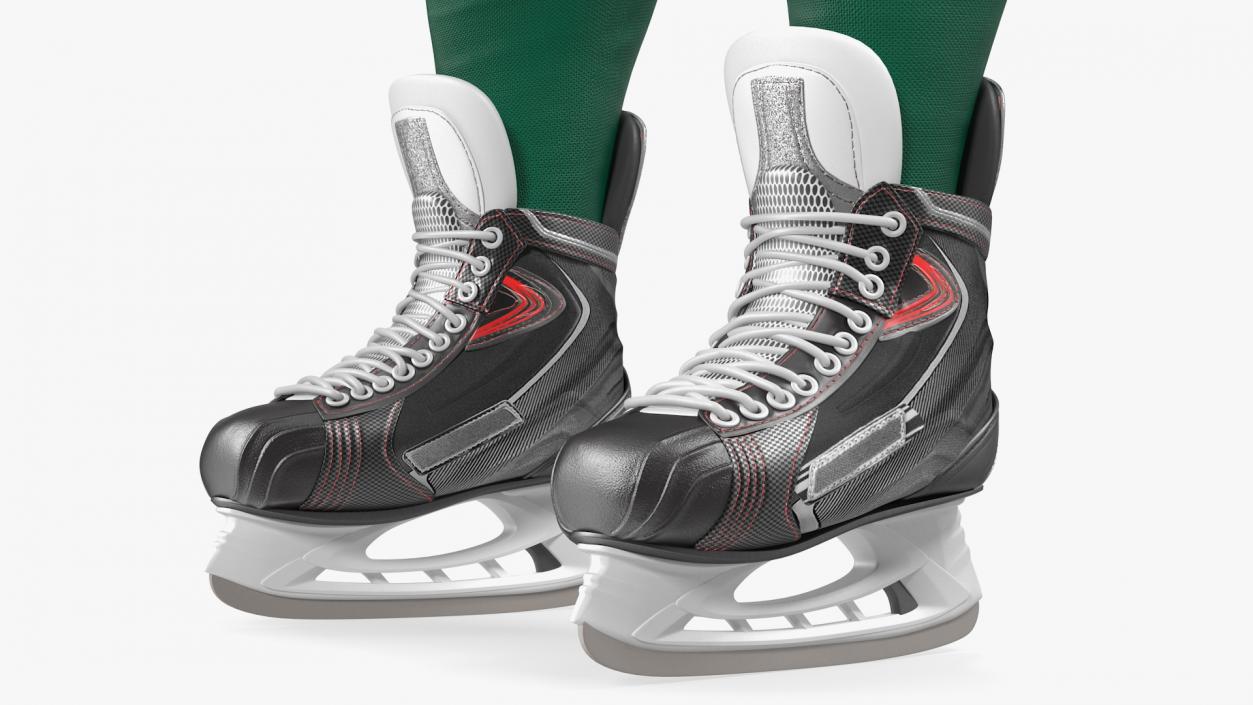 Hockey Player Green 3D model