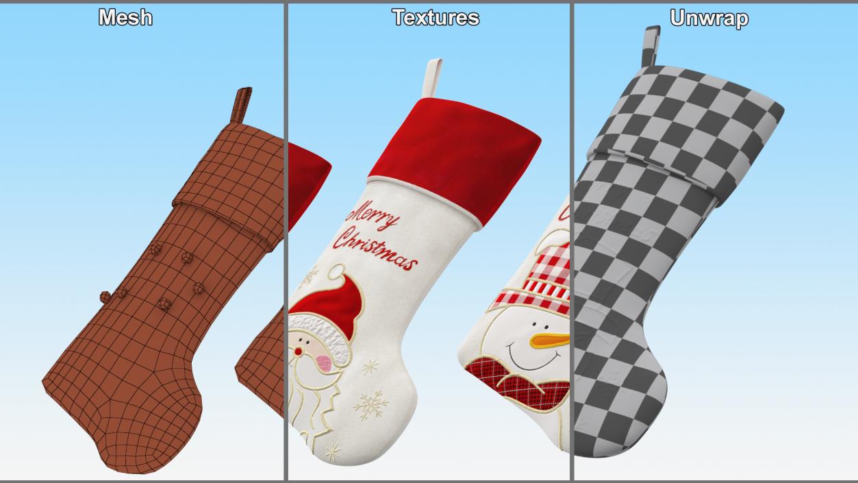 3D model Christmas Stockings Decoration