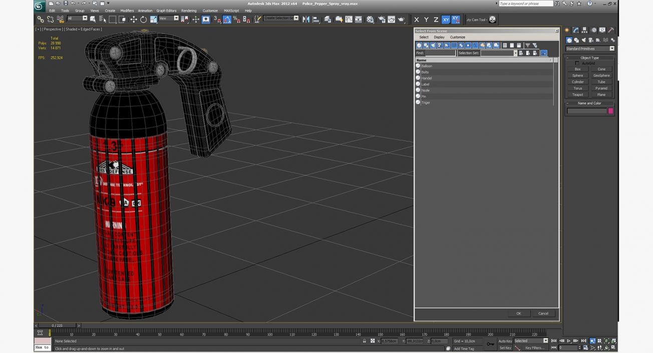 Police Pepper Spray 3D model