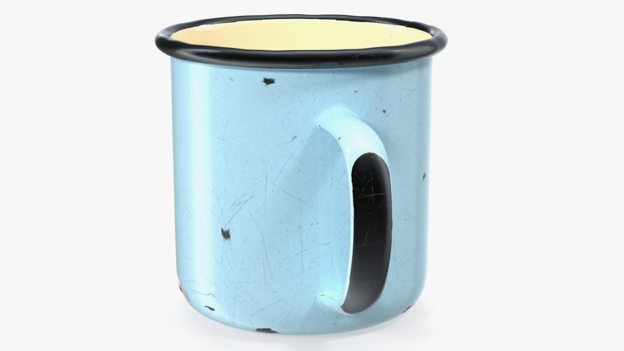 Enamel Mug Old 3D model