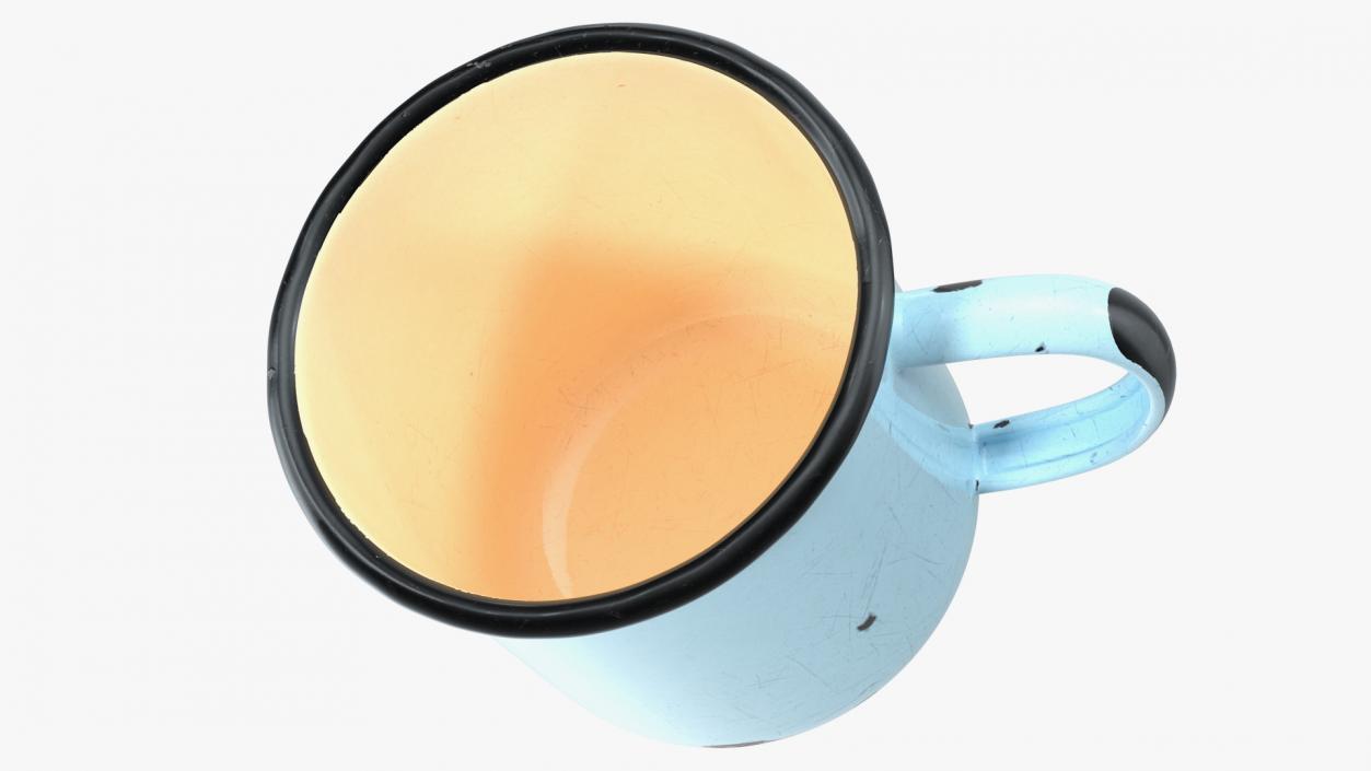 Enamel Mug Old 3D model