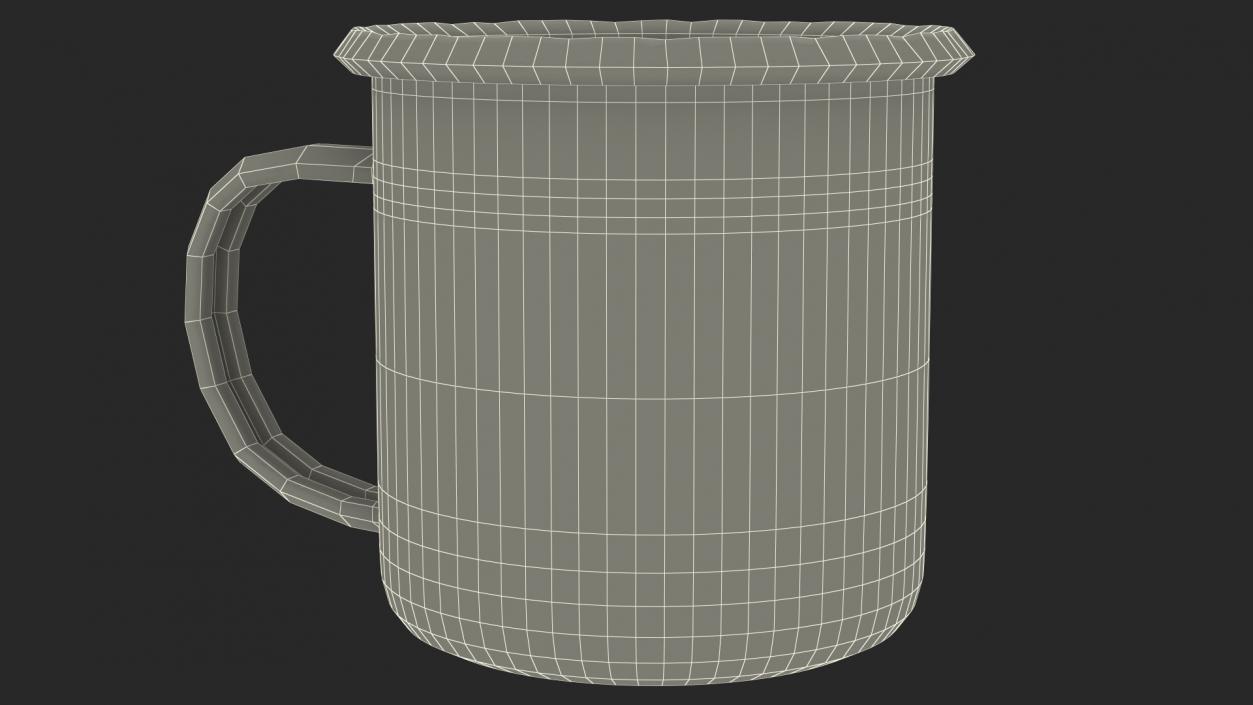 Enamel Mug Old 3D model