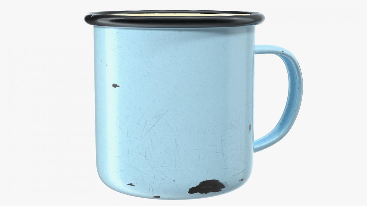 Enamel Mug Old 3D model