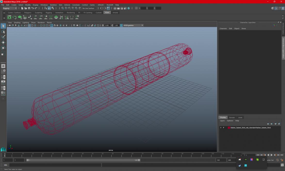 3D model Italian Salami Stick