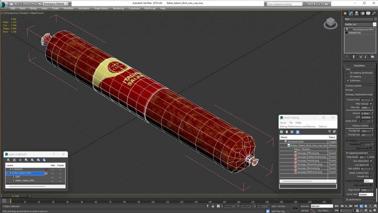 3D model Italian Salami Stick