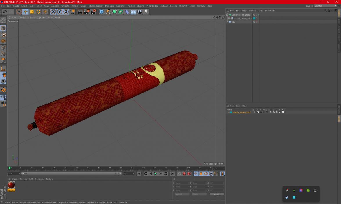 3D model Italian Salami Stick