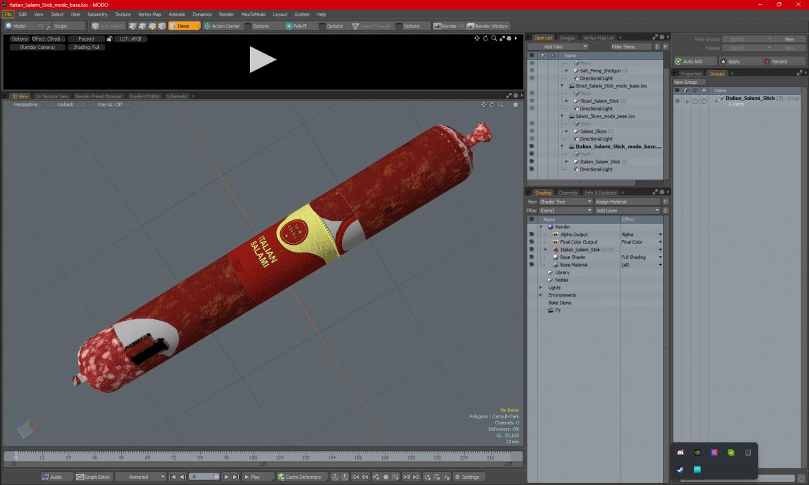 3D model Italian Salami Stick