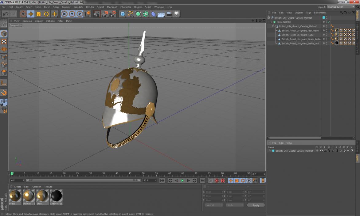 3D British Life Guard Cavalry Helmet model