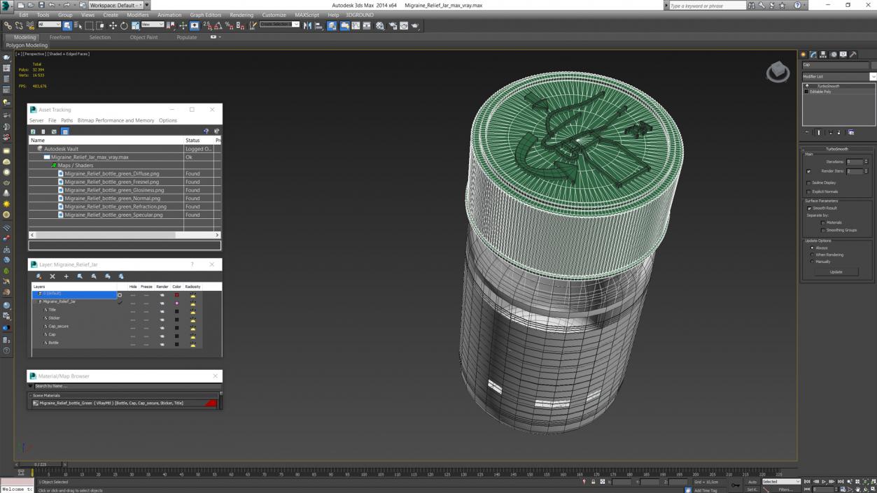 Migraine Relief Jar 3D model