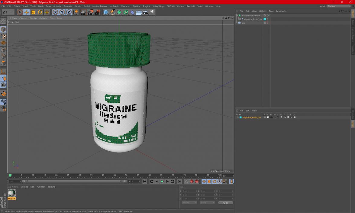 Migraine Relief Jar 3D model