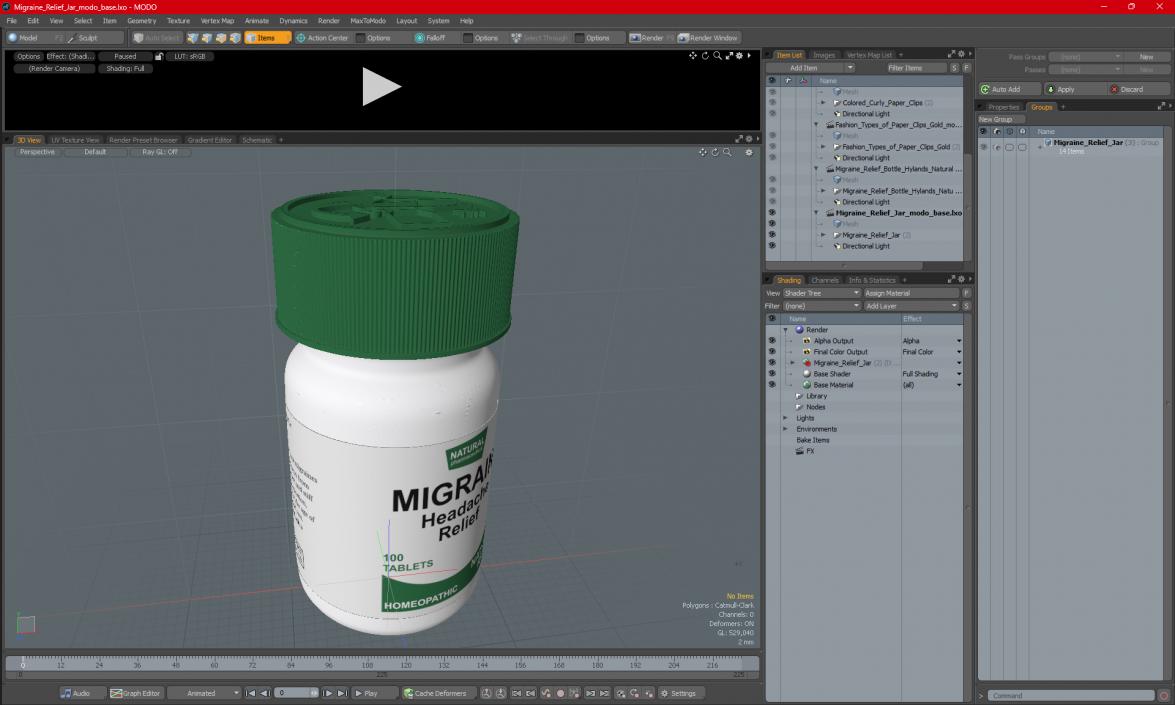 Migraine Relief Jar 3D model