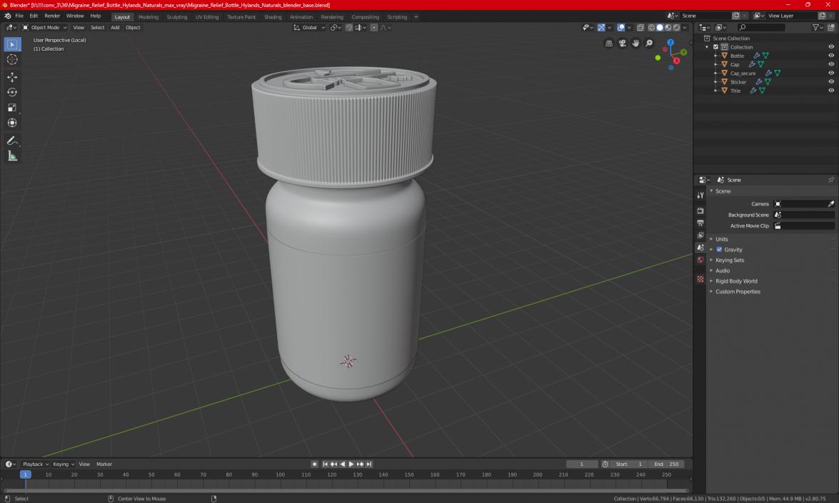 Migraine Relief Jar 3D model