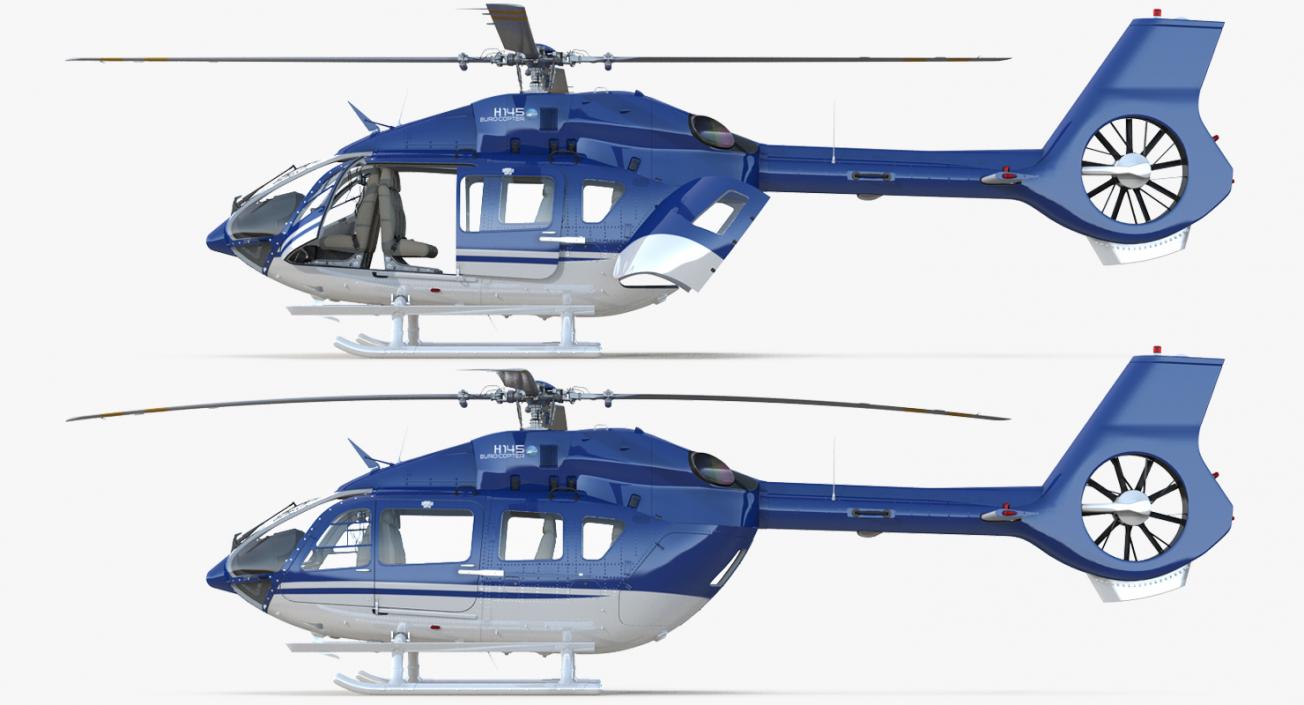 3D Civil Helicopter Airbus H145 model