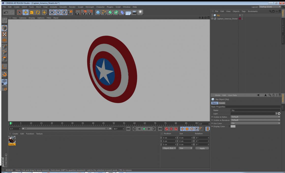 Captain America Shield 3D