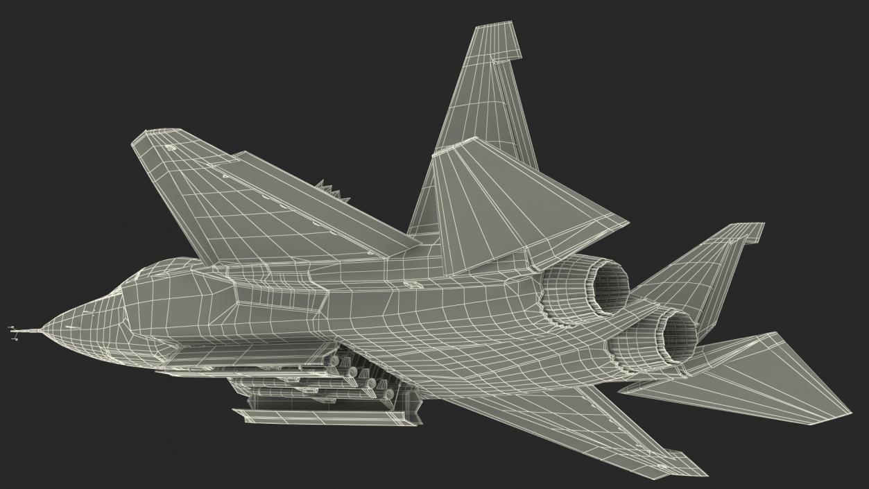 3D Multirole Jet Fighter Rigged model