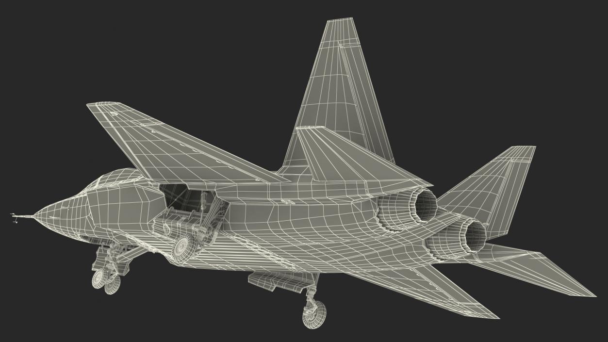 3D Multirole Jet Fighter Rigged model