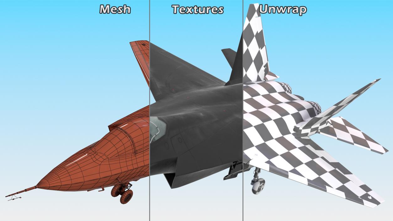 3D Multirole Jet Fighter Rigged model