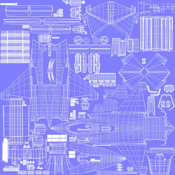 3D Multirole Jet Fighter Rigged model