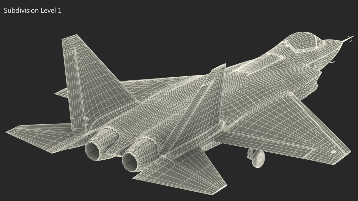 3D Multirole Jet Fighter Rigged model