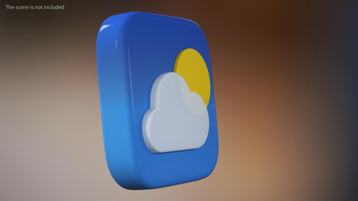 3D model iPhone iOS Weather Icon 2