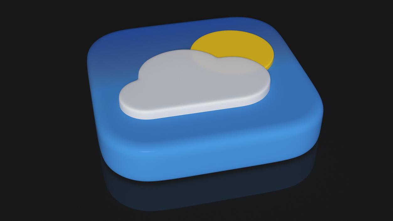 3D model iPhone iOS Weather Icon 2