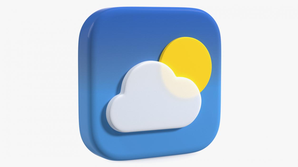 3D model iPhone iOS Weather Icon 2