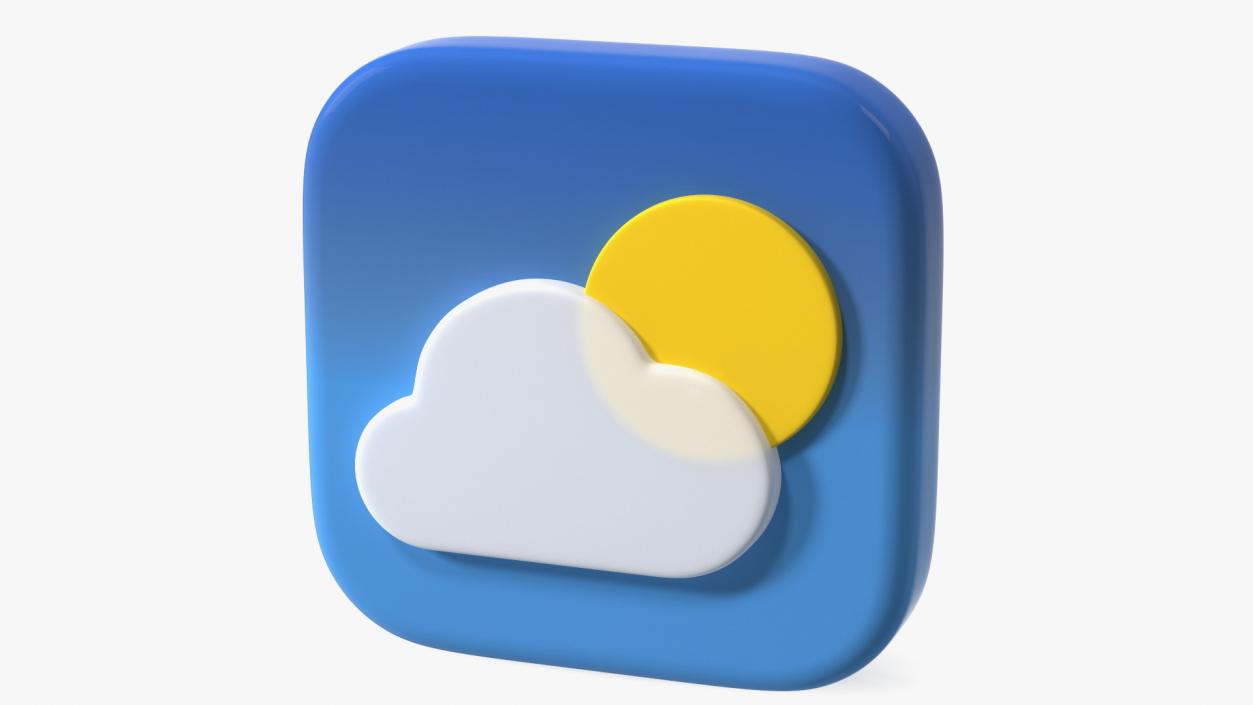 3D model iPhone iOS Weather Icon 2