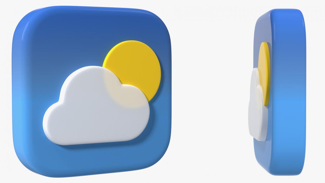 3D model iPhone iOS Weather Icon 2