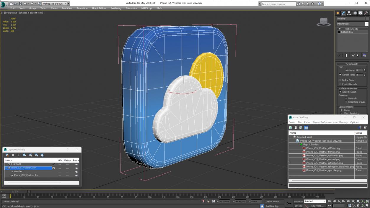 3D model iPhone iOS Weather Icon 2