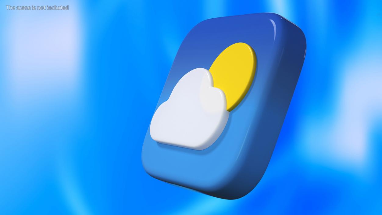 3D model iPhone iOS Weather Icon 2