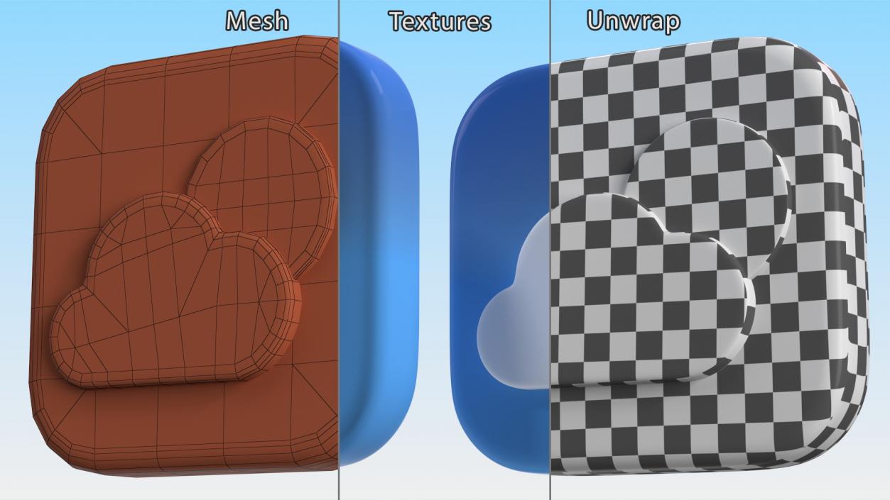 3D model iPhone iOS Weather Icon 2