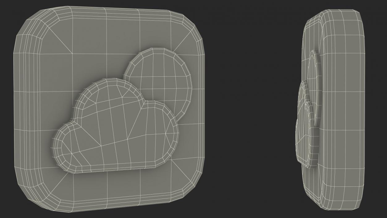 3D model iPhone iOS Weather Icon 2