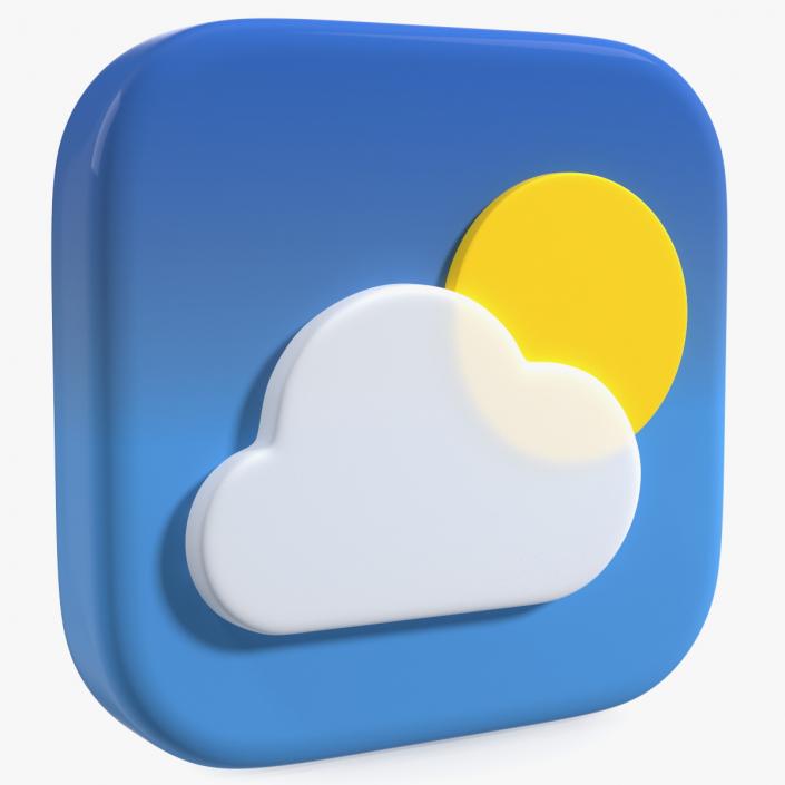 3D model iPhone iOS Weather Icon 2