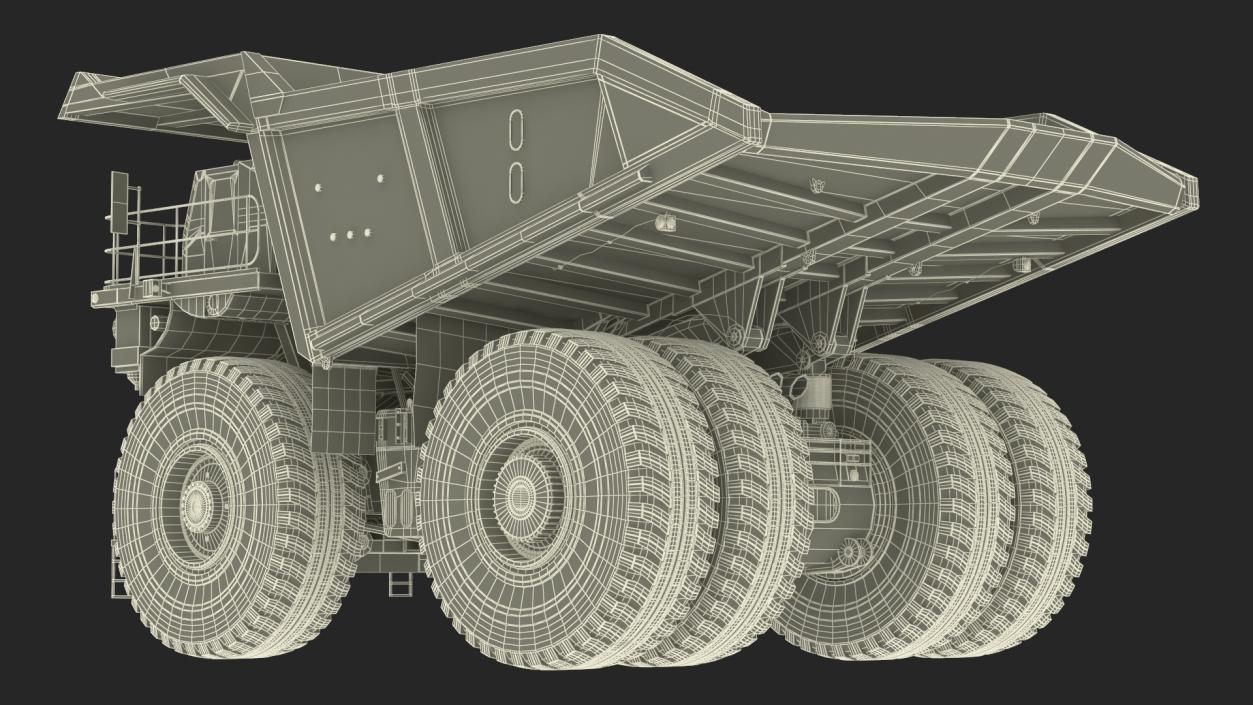 3D Heavy Duty Mining Dump Truck model