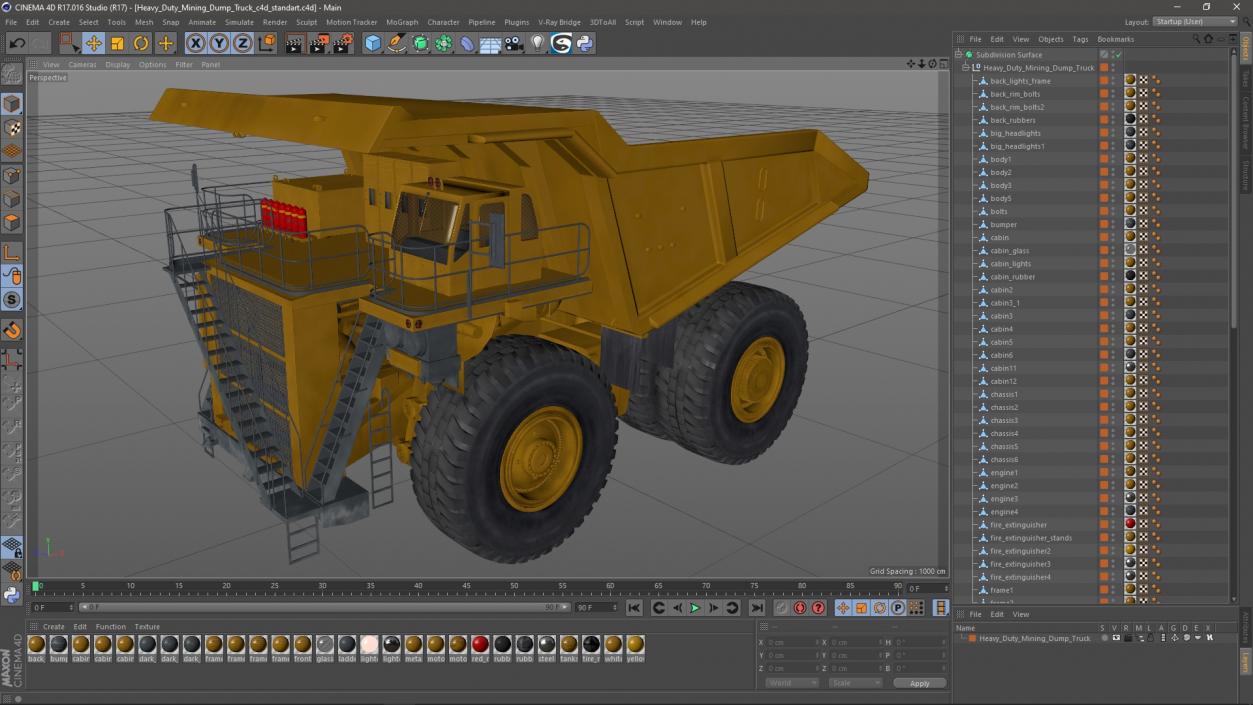 3D Heavy Duty Mining Dump Truck model