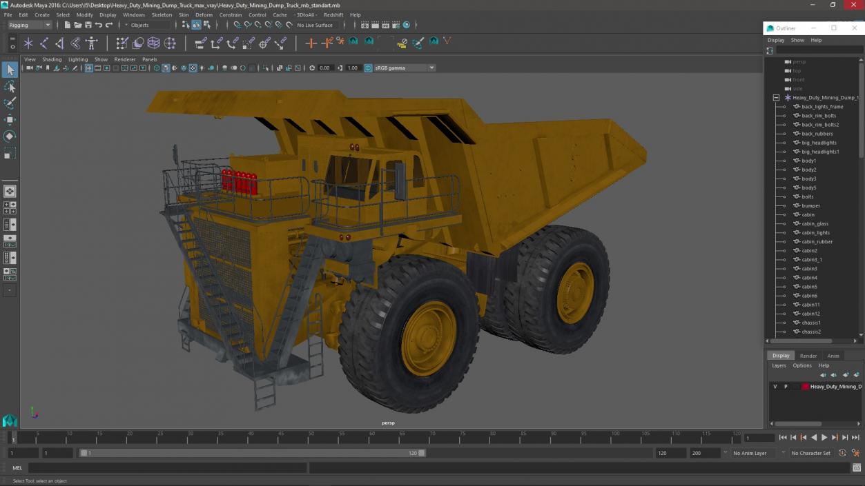 3D Heavy Duty Mining Dump Truck model